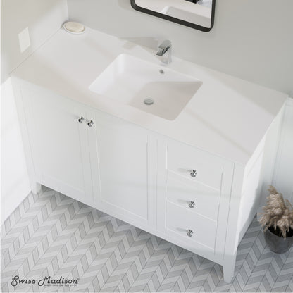 Swiss Madison, Voltaire 49 Vanity Top Sink with Single Faucet Hole