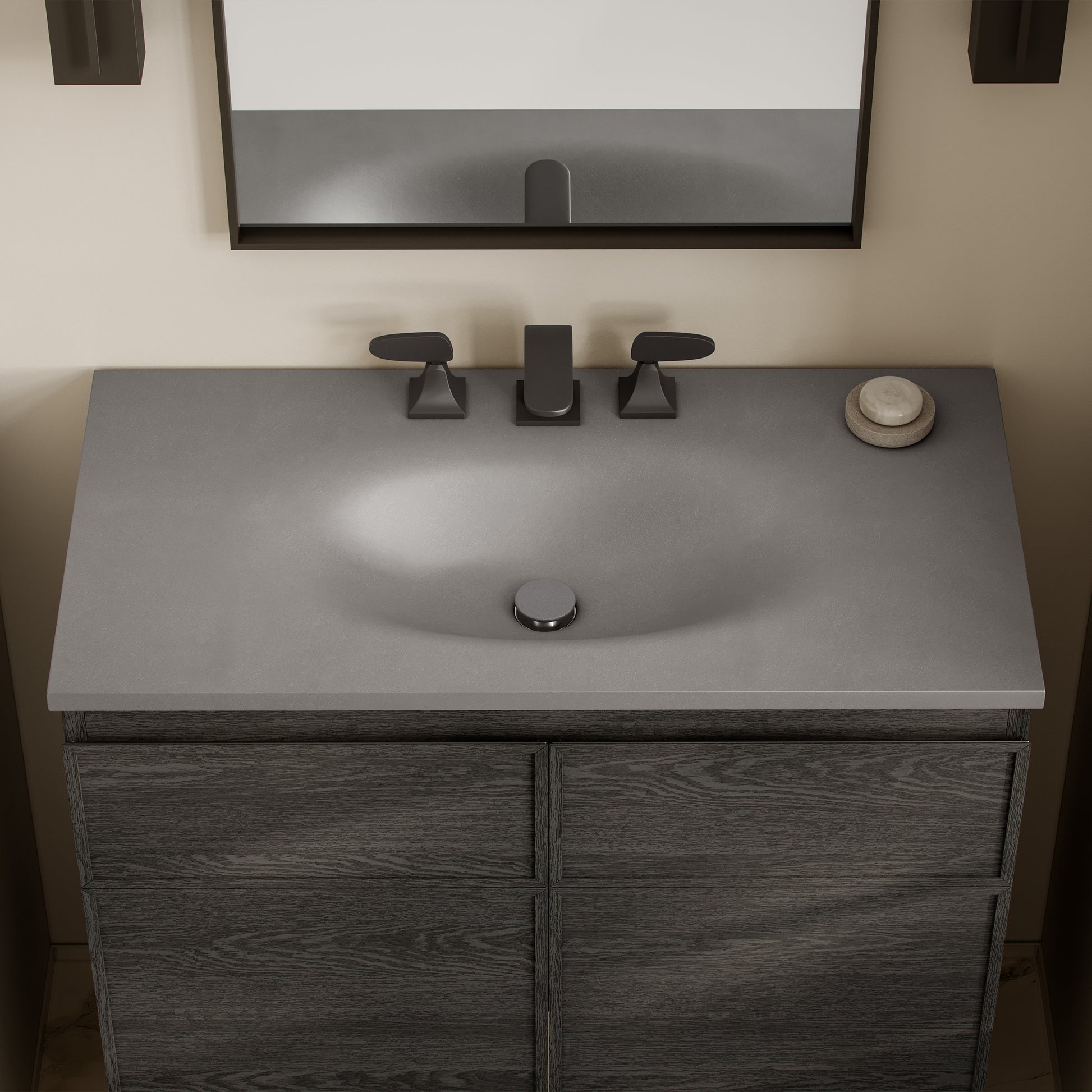 Swiss Madison 36-inch bathroom vanity in Matte Dark Gray — view 2
