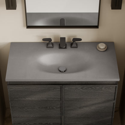 Swiss Madison 36-inch bathroom vanity in Matte Dark Gray — view 2