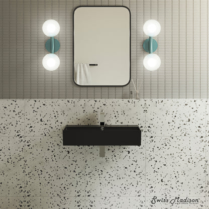 Swiss Madison, Claire 22" Rectangle Wall-Mount Bathroom Sink in Matte Black