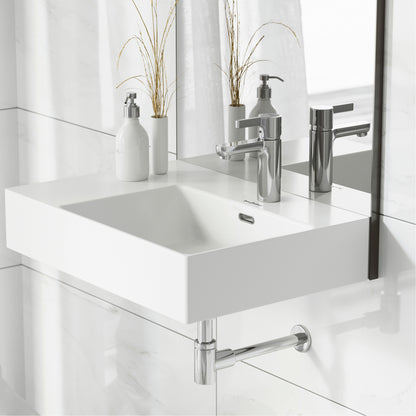 Swiss Madison, St. Tropez 24" Rectangle Wall-Mounted Sink with Right Side Faucet Mount