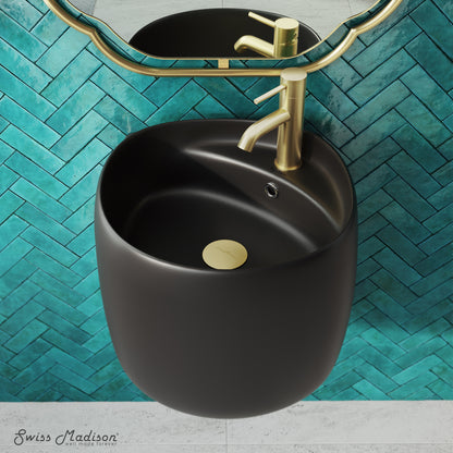 Swiss Madison, Ivy Wall-Mount Sink in Matte Black