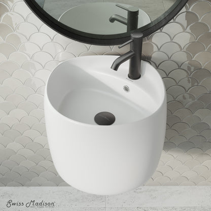 Swiss Madison, Ivy Wall-Mount Sink in Matte White