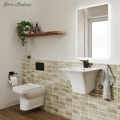 Swiss Madison, Carre 21" Wall-Mount Bathroom Sink