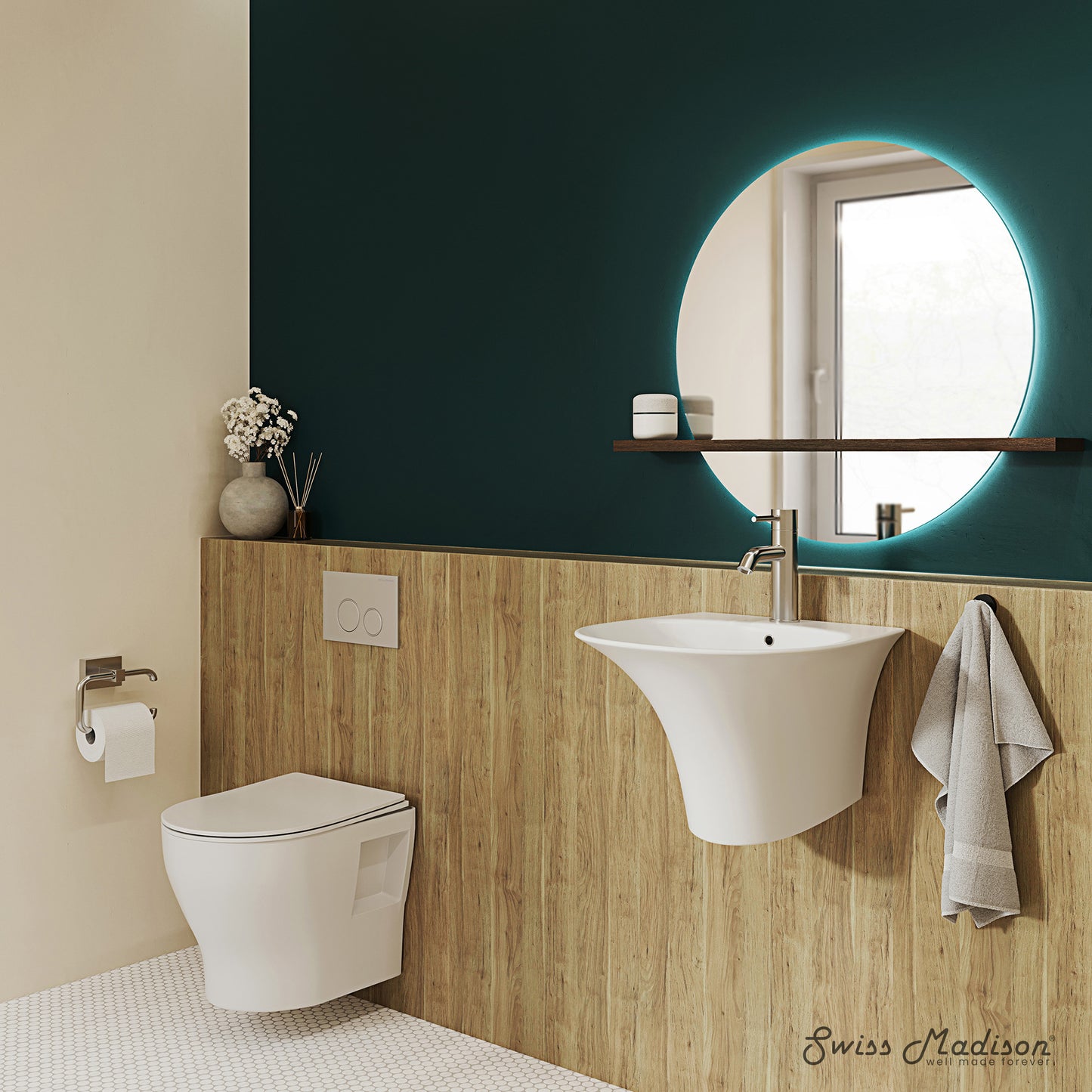 Swiss Madison, Ivy 19" Wall-Mount Bathroom Sink