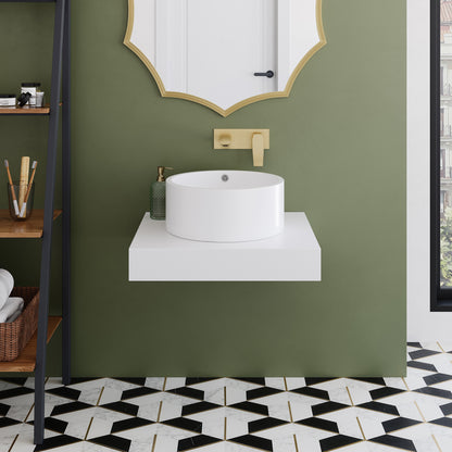 Swiss Madison, Monaco 24" Floating Bathroom Shelf in Glossy White (SM-VS252)