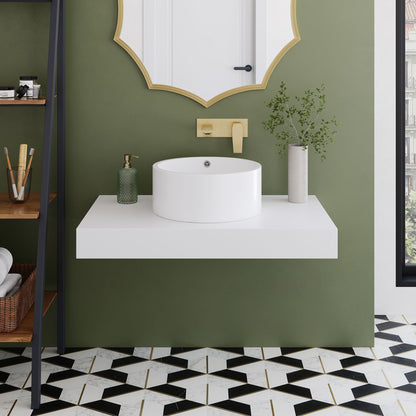 Swiss Madison, Monaco 36" Floating Bathroom Shelf in Glossy White (SM-VS252)