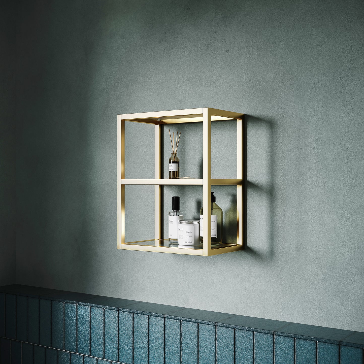 Swiss Madison, Pierre 16"x20"x10" Wall-Mounted Linen Cabinet in Brushed Gold