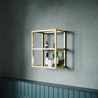 Swiss Madison, Pierre 16"x20"x10" Wall-Mounted Linen Cabinet in Brushed Gold