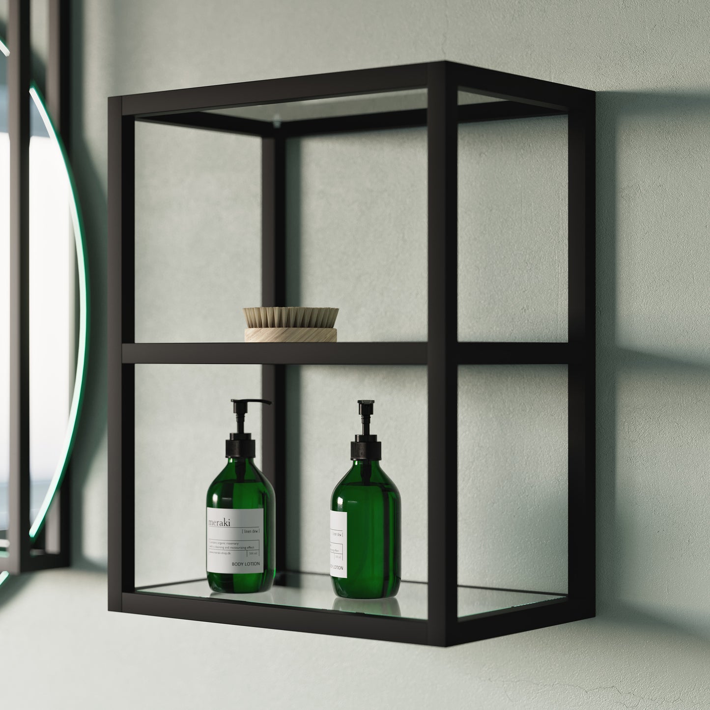 Swiss Madison, Pierre 16"x20"x10" Wall-Mounted Linen Cabinet in Matte Black