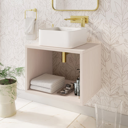 Swiss Madison, Concorde 24'' Wall-Hung Vanity In White Oak