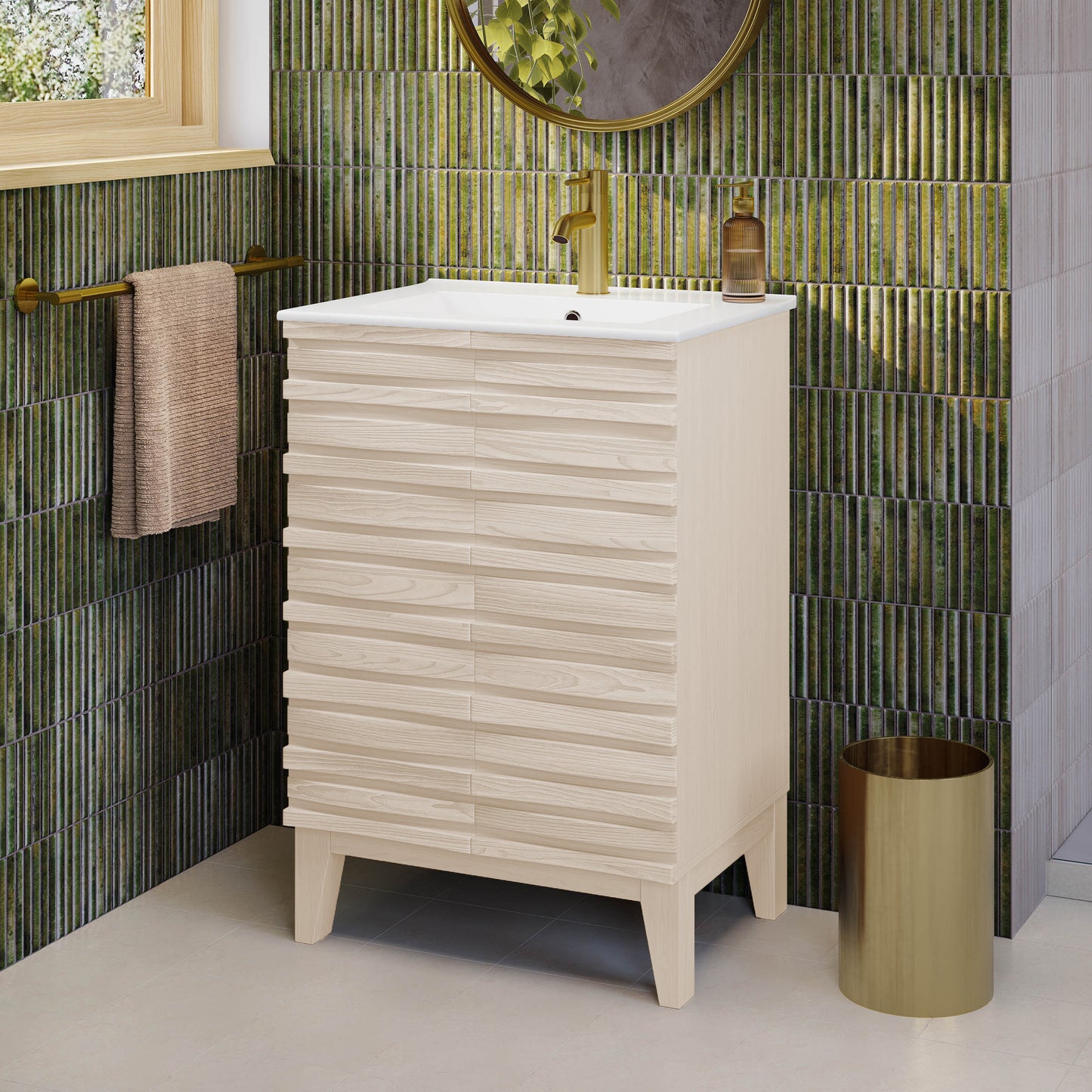 Swiss Madison, Cascade 24'' Bathroom Vanity in White