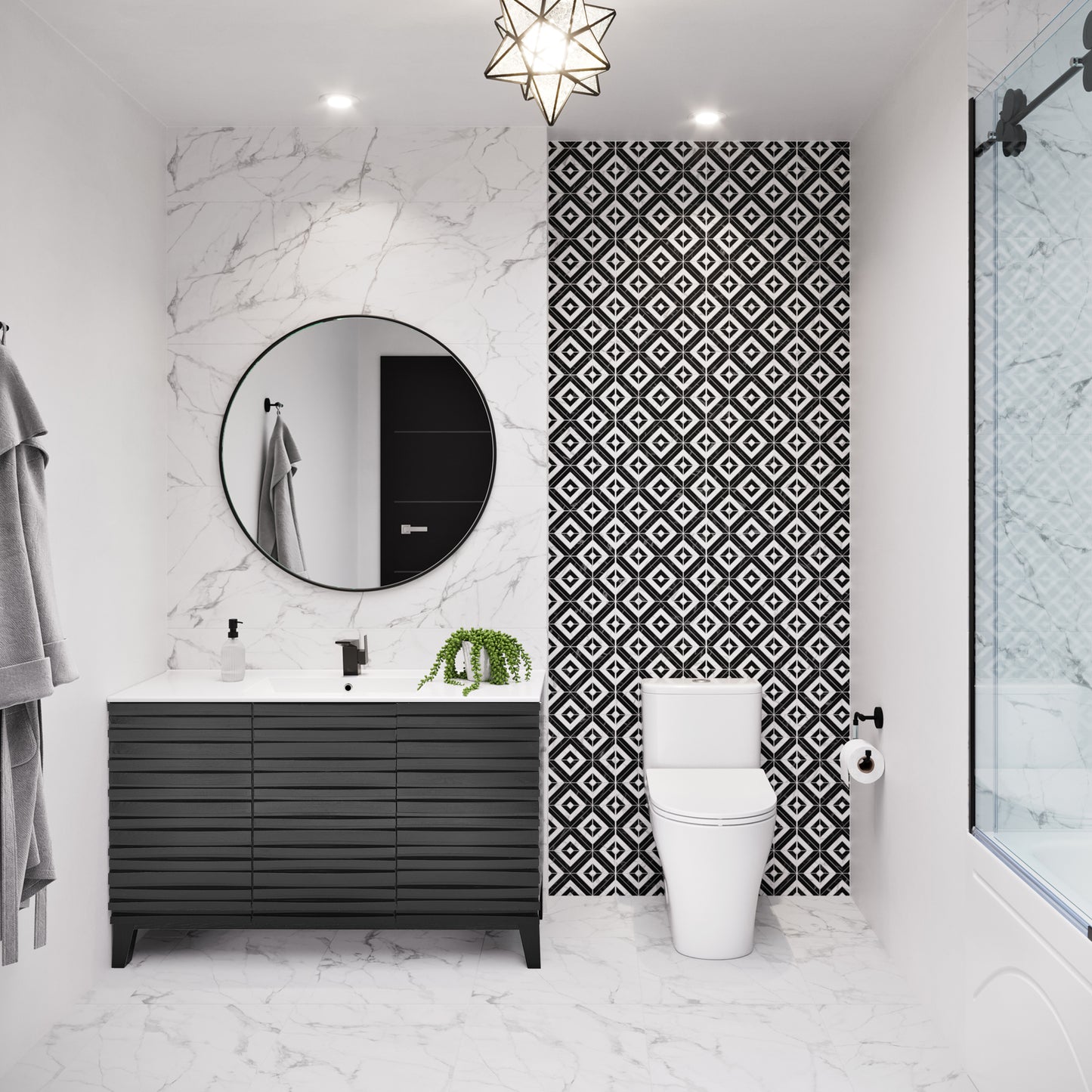 Swiss Madison, Cascade 48" Bathroom Vanity in Black