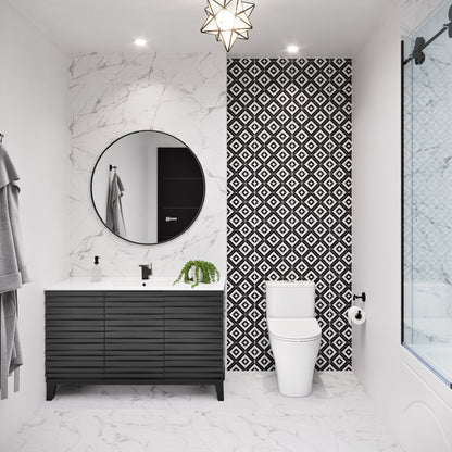 Swiss Madison, Cascade 48" Bathroom Vanity in Black