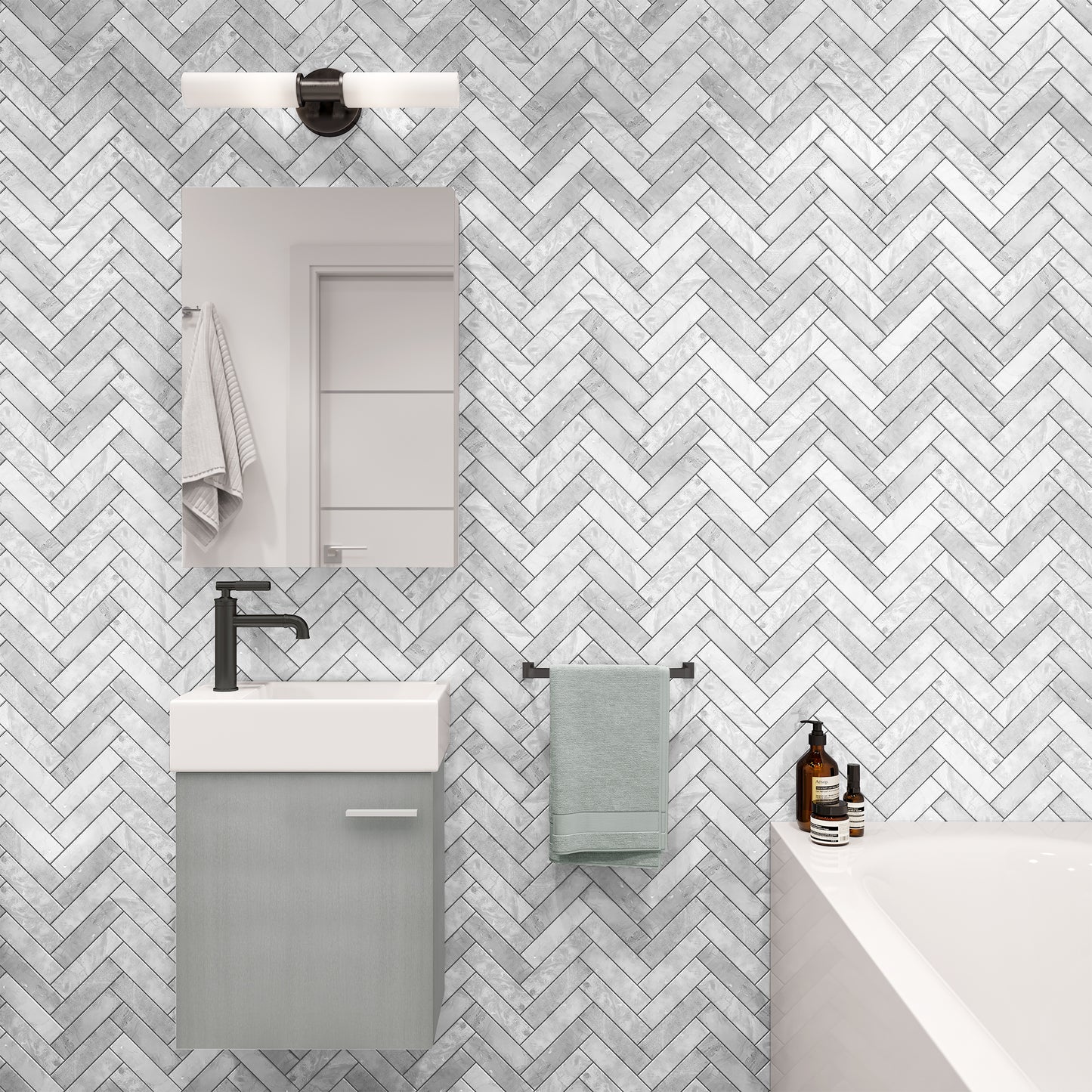 Swiss Madison, Colmer 18 Single, Brushed Grey, One Cabinet, Bathroom Vanity