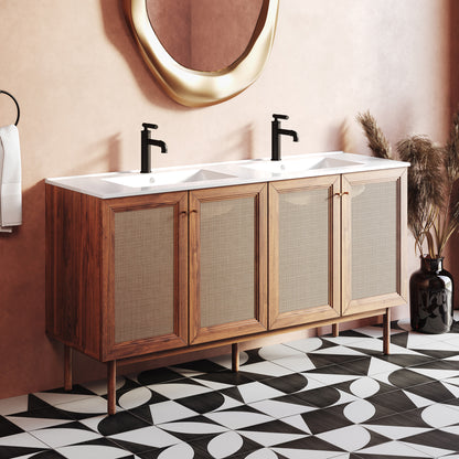 Swiss Madison Classe 60-inch freestanding bathroom vanity in Golden Oak — view 7