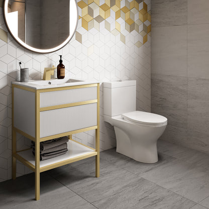 Swiss Madison, Cache 24" Freestanding Bathroom Vanity in White with Sink Top