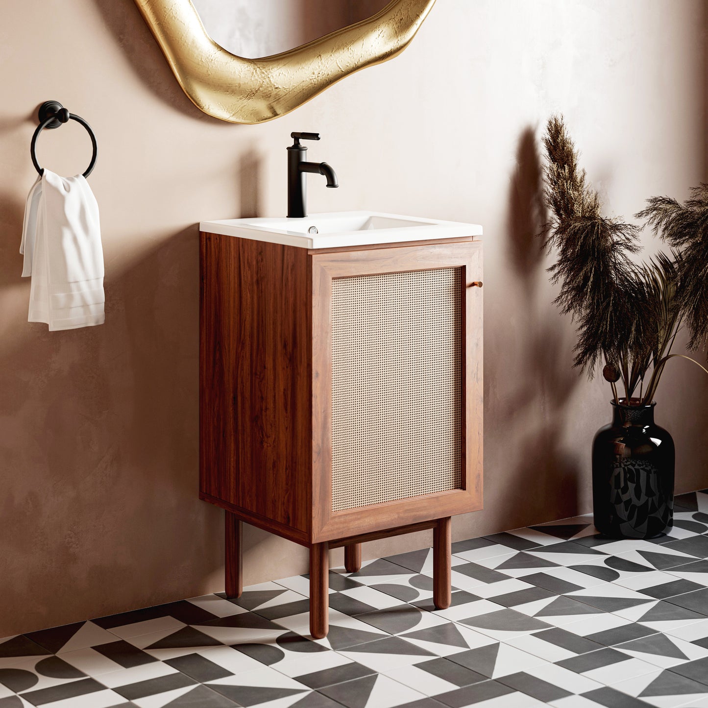 Swiss Madison, 18" Ceramic Square Vanity Sink Top