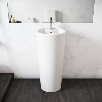 Swiss Madison, Monaco Circular Basin Pedestal sink