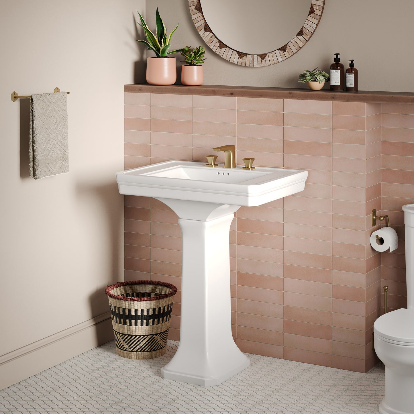 Swiss Madison Voltaire Two-Piece Pedestal two-piece pedestal bathroom vanity — view 7