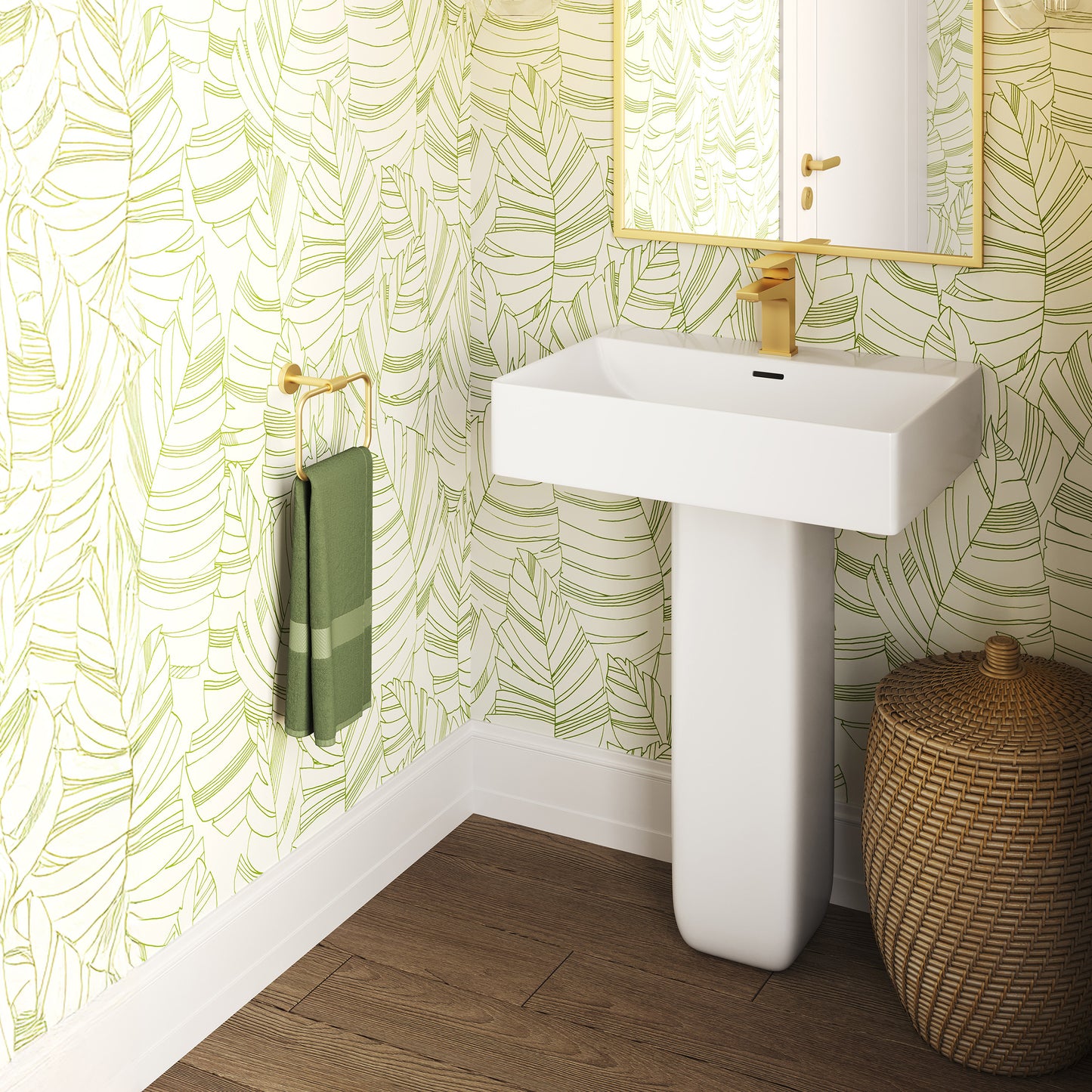 Swiss Madison, Concorde Square Two-Piece Pedestal Sink