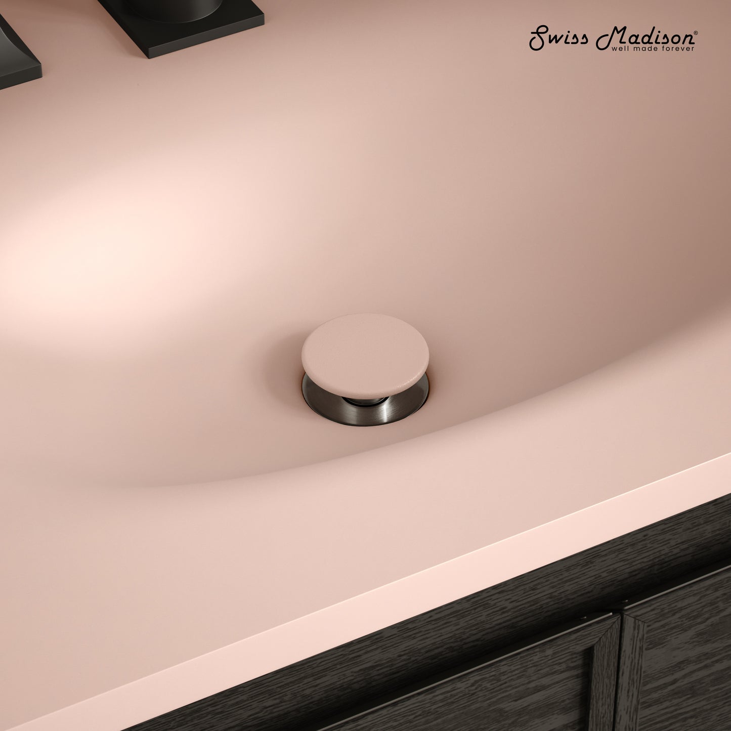 Swiss Madison Lisse Concrete Bathroom bathroom vanity in Matte Blush — view 4