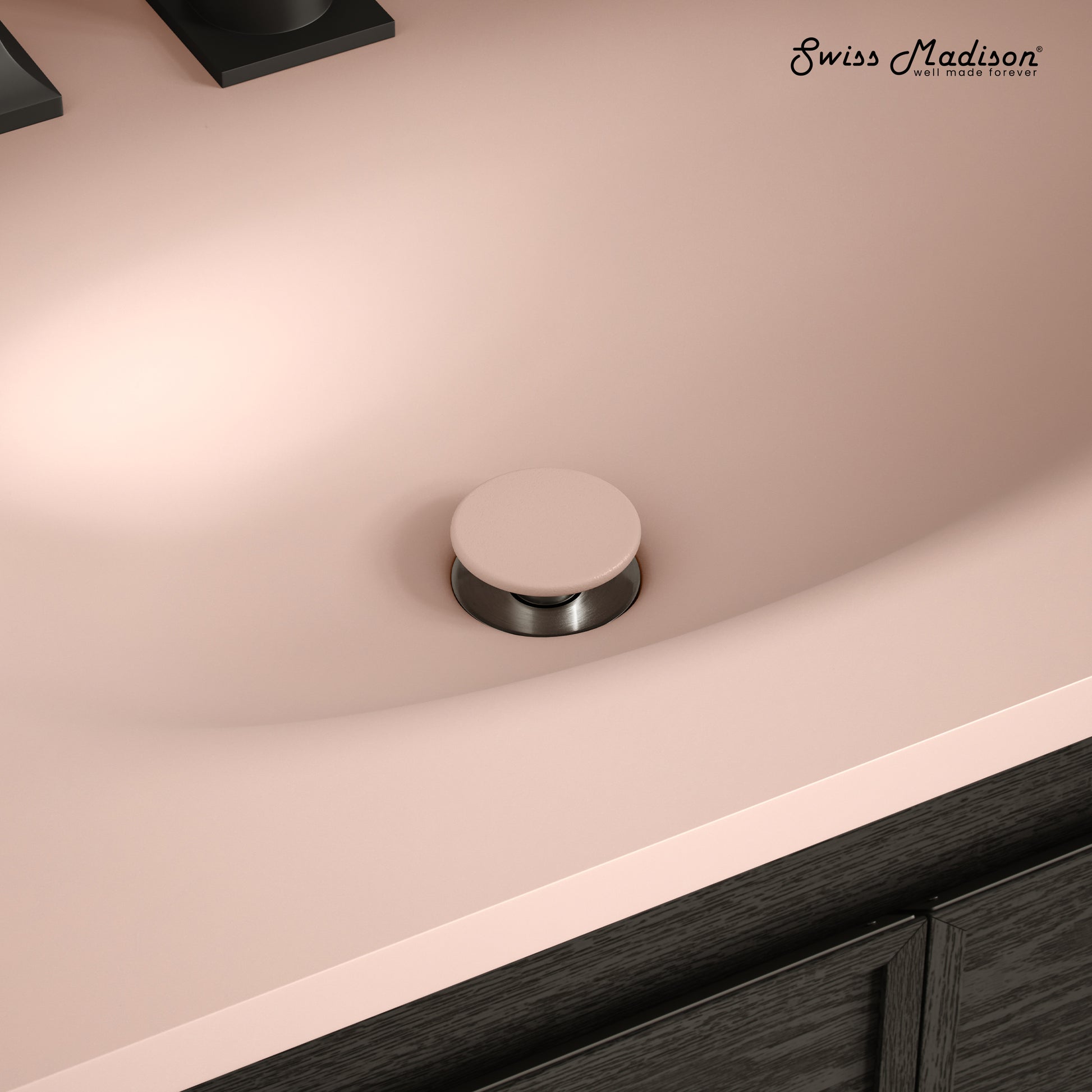 Swiss Madison Lisse Concrete Bathroom bathroom vanity in Matte Blush — view 4