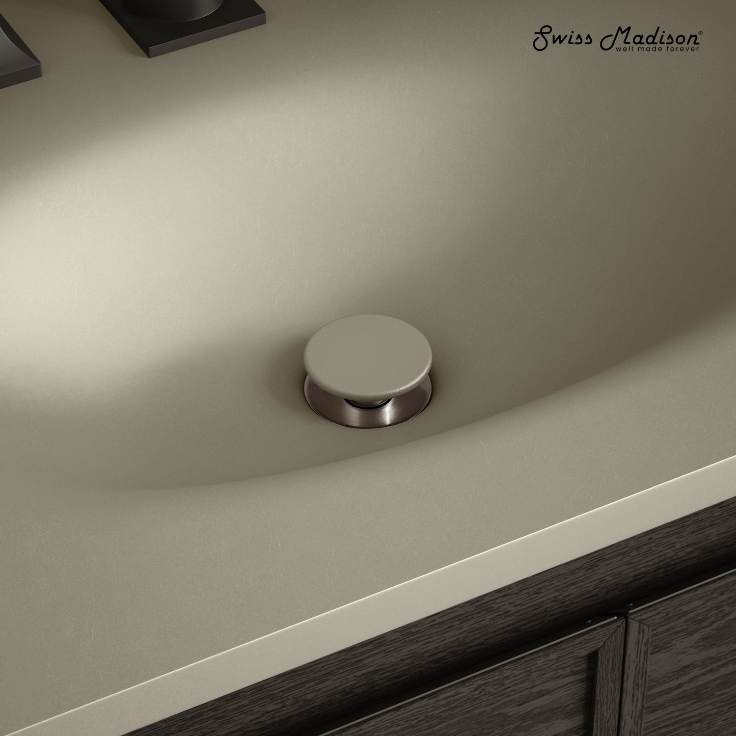 Swiss Madison Lisse Concrete Bathroom bathroom vanity in Matte Taupe — view 4