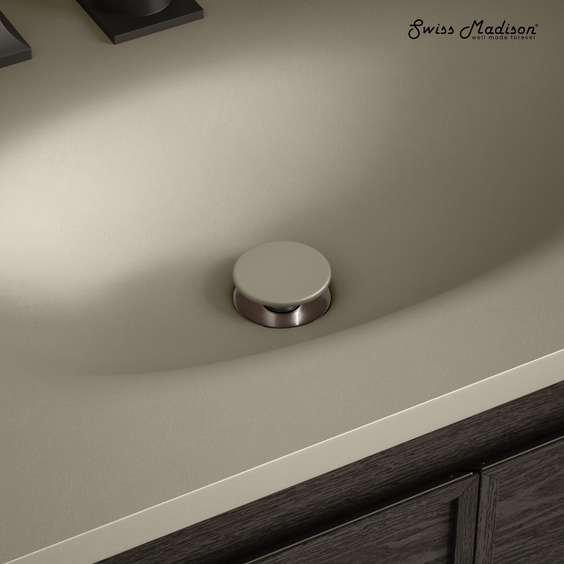 Swiss Madison Lisse Concrete Bathroom bathroom vanity in Matte Taupe — view 4