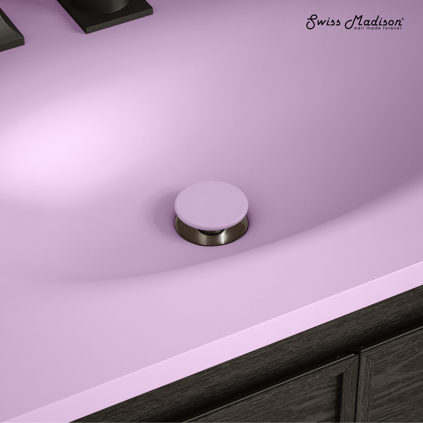 Swiss Madison Lisse Concrete Bathroom bathroom vanity in Matte Lavender — view 4