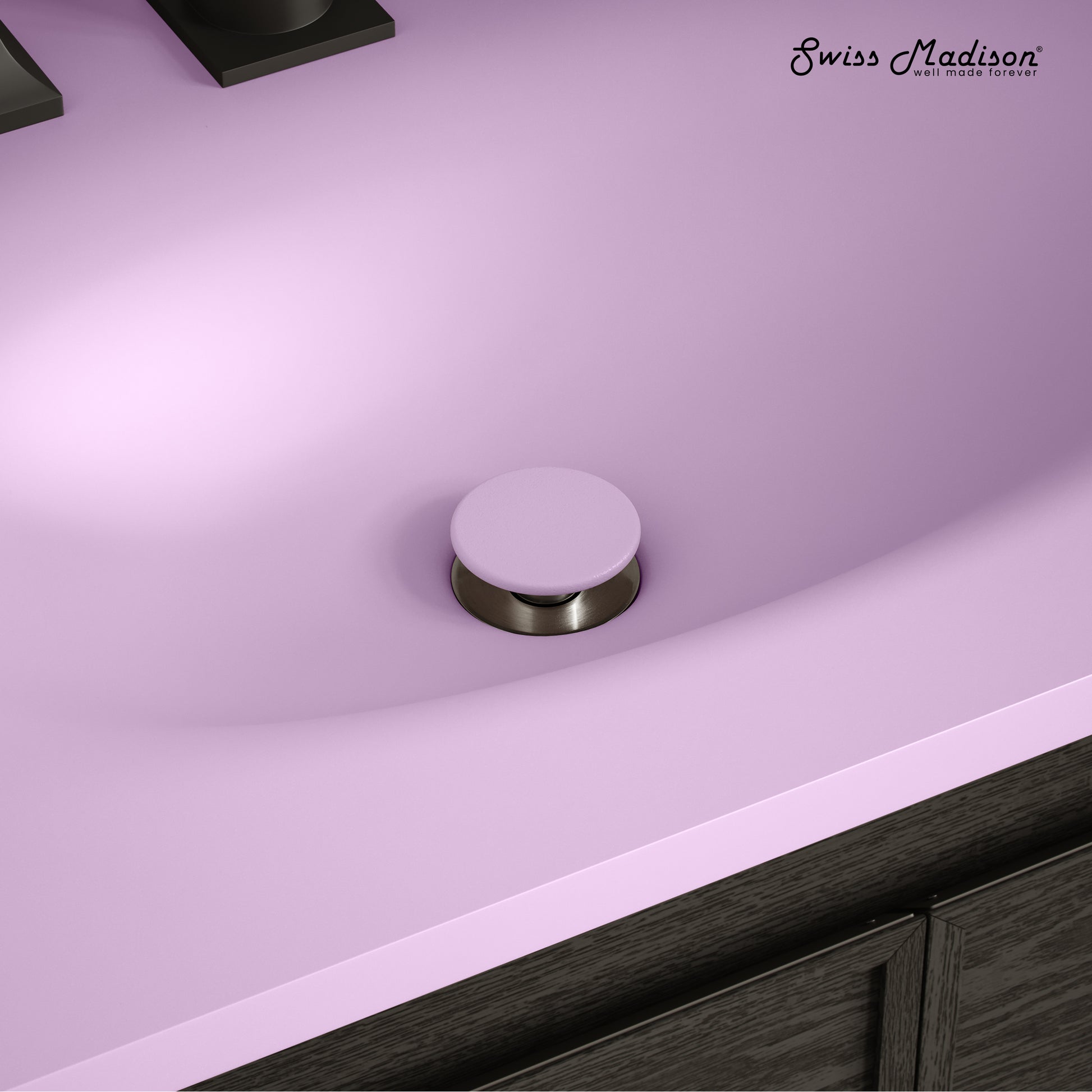 Swiss Madison Lisse Concrete Bathroom bathroom vanity in Matte Lavender — view 4