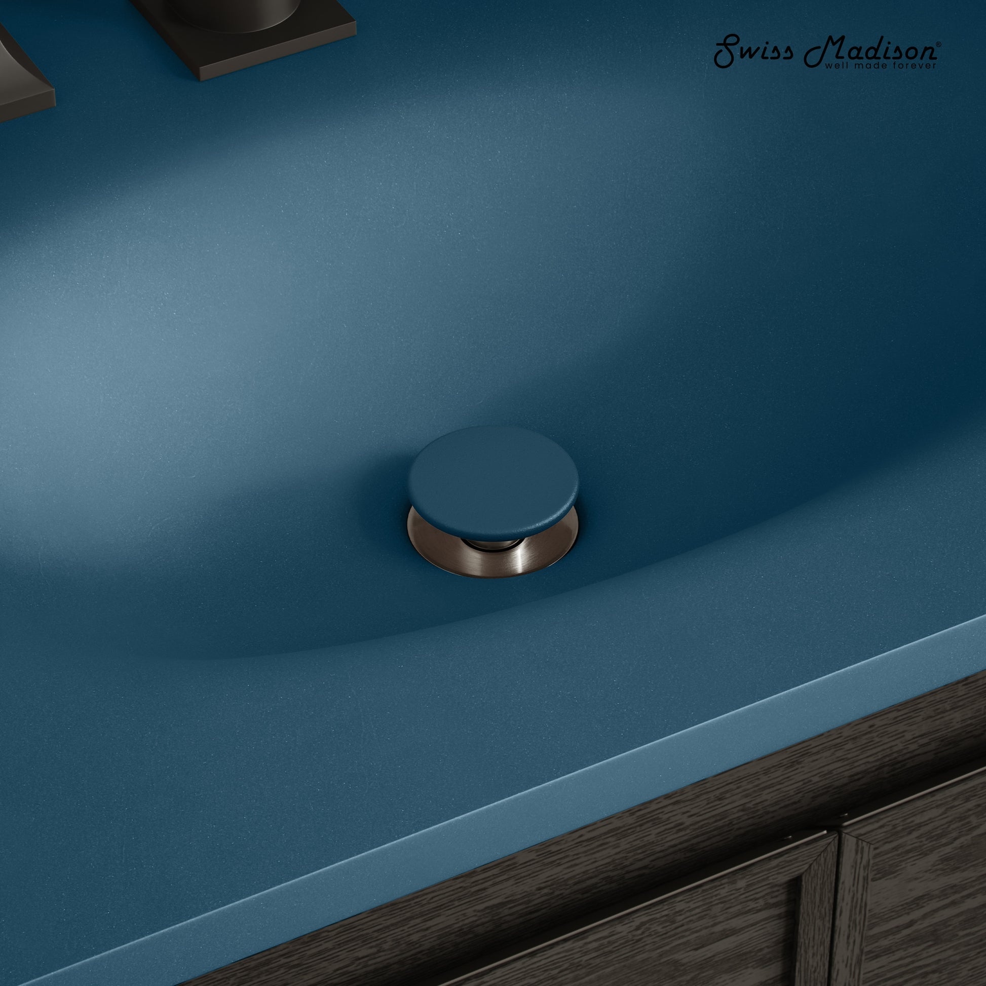Swiss Madison Lisse Concrete Bathroom bathroom vanity in Matte Royal Blue — view 4