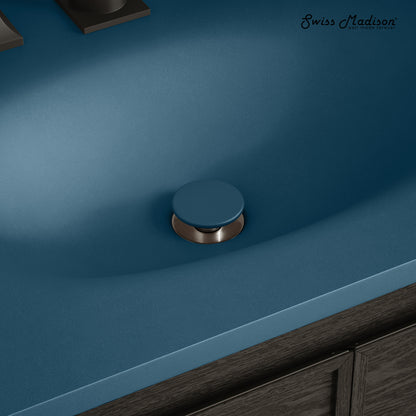 Swiss Madison Lisse Concrete Bathroom bathroom vanity in Matte Royal Blue — view 4