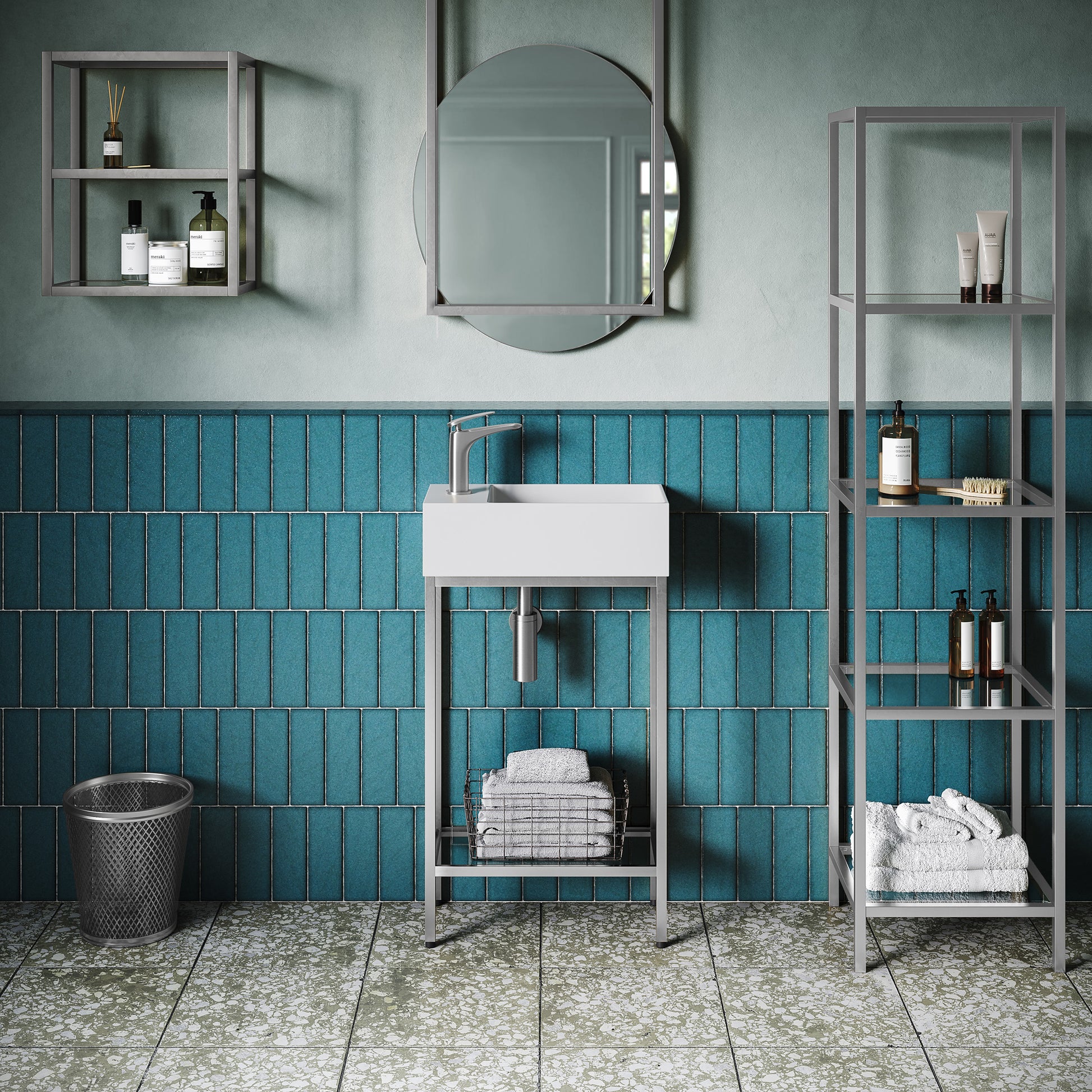 Swiss Madison Pierre 35.5-inch bathroom vanity in Chrome — view 2