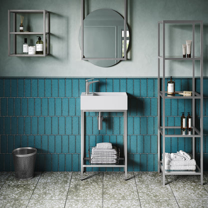 Swiss Madison Pierre 35.5-inch bathroom vanity in Chrome — view 2