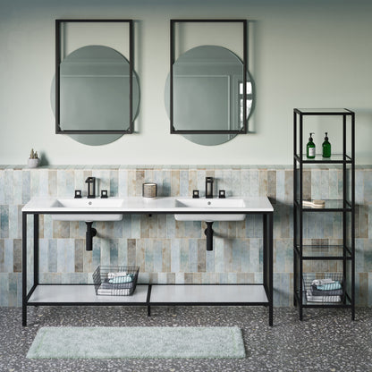 Swiss Madison, Pierre 35.5" Vanity Mirror in Matte Black