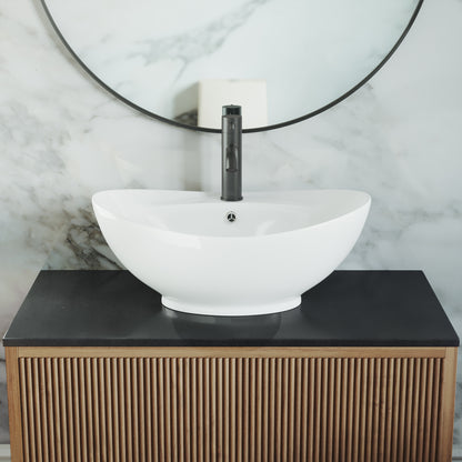 Swiss Madison, Ivy 23 Oval Ceramic Vessel Sink