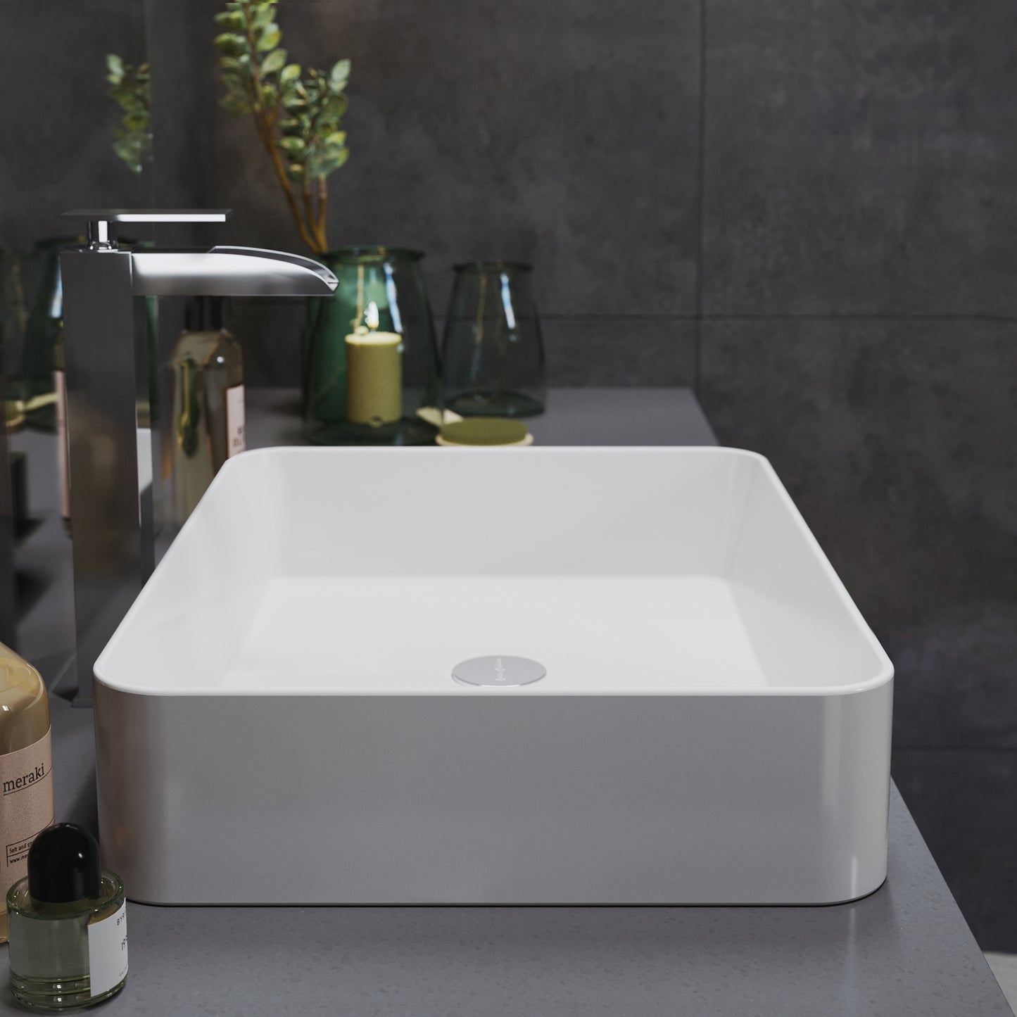 Swiss Madison, Concorde 15 Square Ceramic Vessel Sink