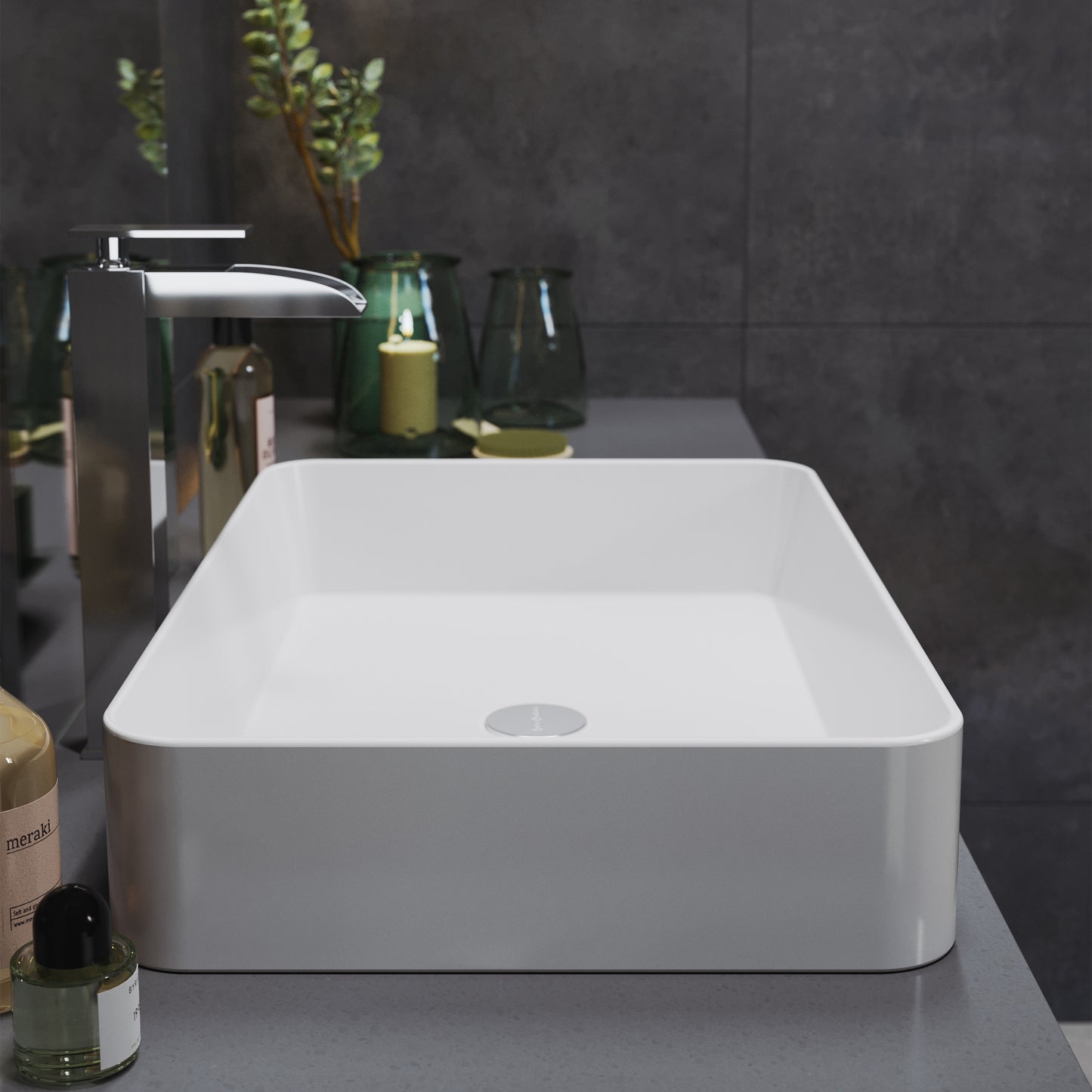 Swiss Madison, Concorde 24 Rectangle Ceramic Vessel Sink