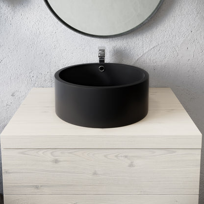 Swiss Madison, Monaco 16.5” Round Vessel Sink in Matte Black