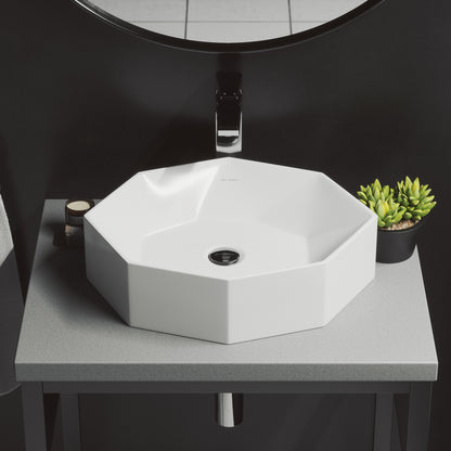 Swiss Madison Brusque Glossy White 19.25-inch vessel bathroom vanity — view 7
