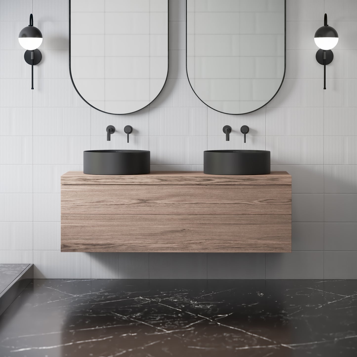 Swiss Madison, Beau 16.5" Round Vessel Bathroom Sink in Matte Black