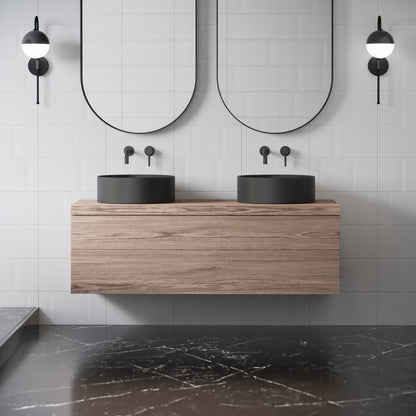 Swiss Madison, Beau 16.5" Round Vessel Bathroom Sink in Matte Black