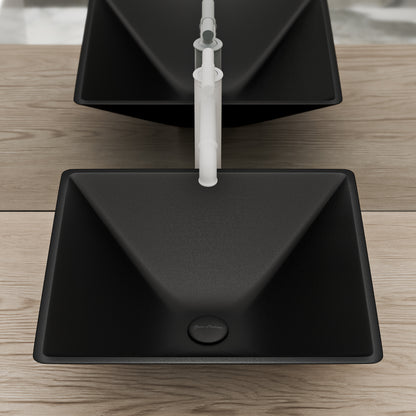 Swiss Madison, Claire 15.5" Glass Vessel Sink, Black