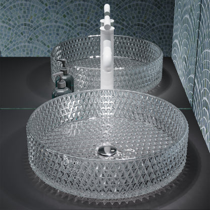 Swiss Madison, Cache 15.75" Round Glass Vessel Sink