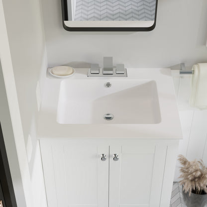 Swiss Madison, Voltaire 25 Vanity Top Sink with 3 Centerset Faucet Holes