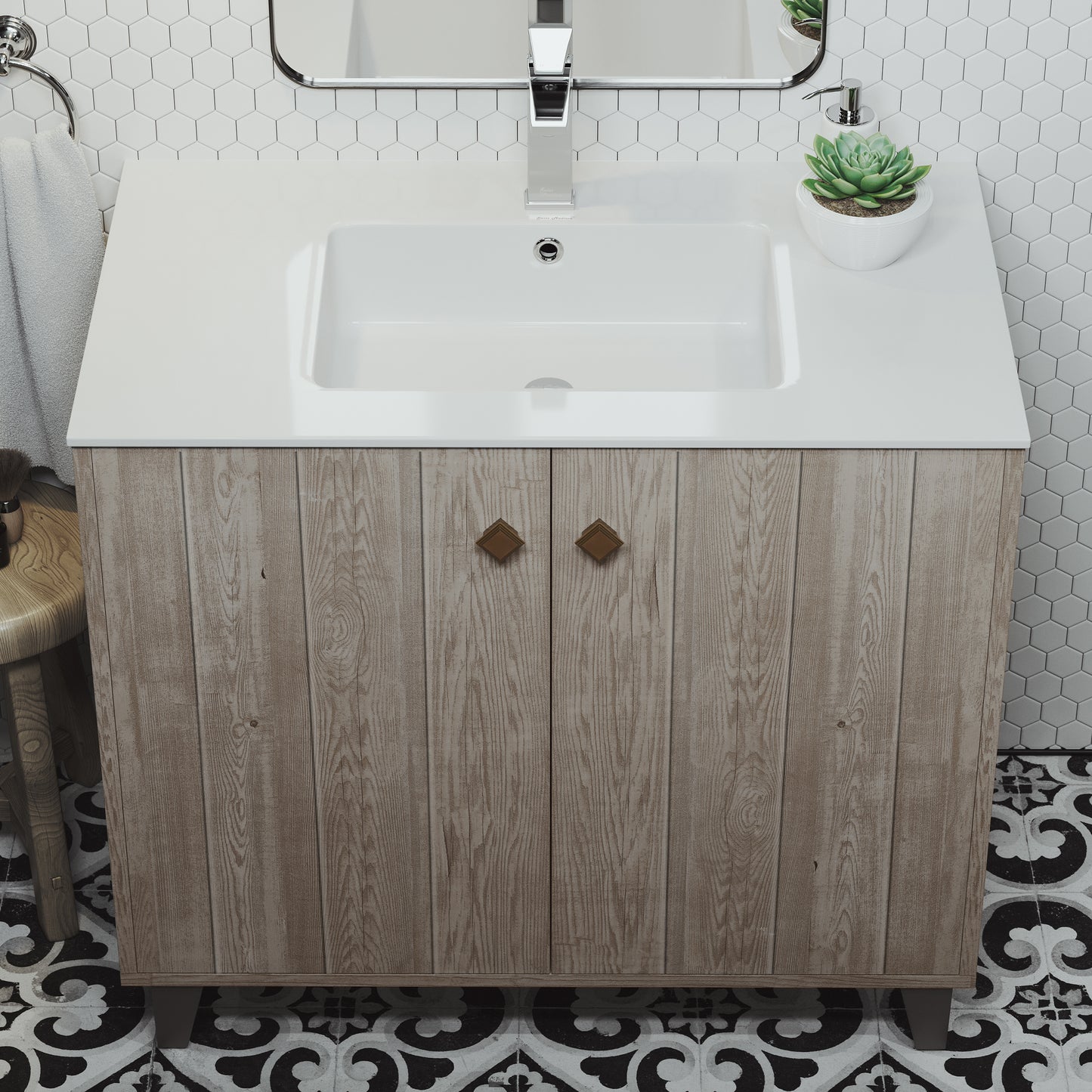 Swiss Madison, Voltaire 37 Vanity Top Sink with Single Faucet Hole