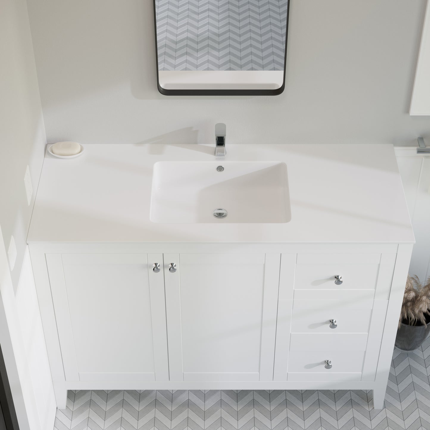 Swiss Madison, Voltaire 49 Vanity Top Sink with Single Faucet Hole