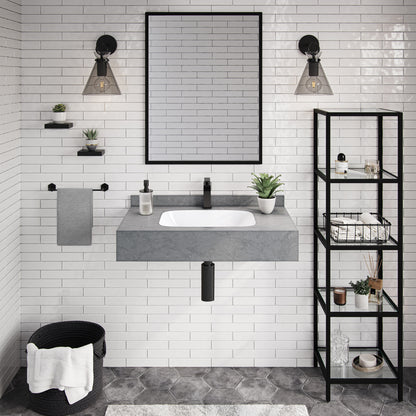 Swiss Madison, Avancer 36'' Wall Mount Sink In Charcoal Grey