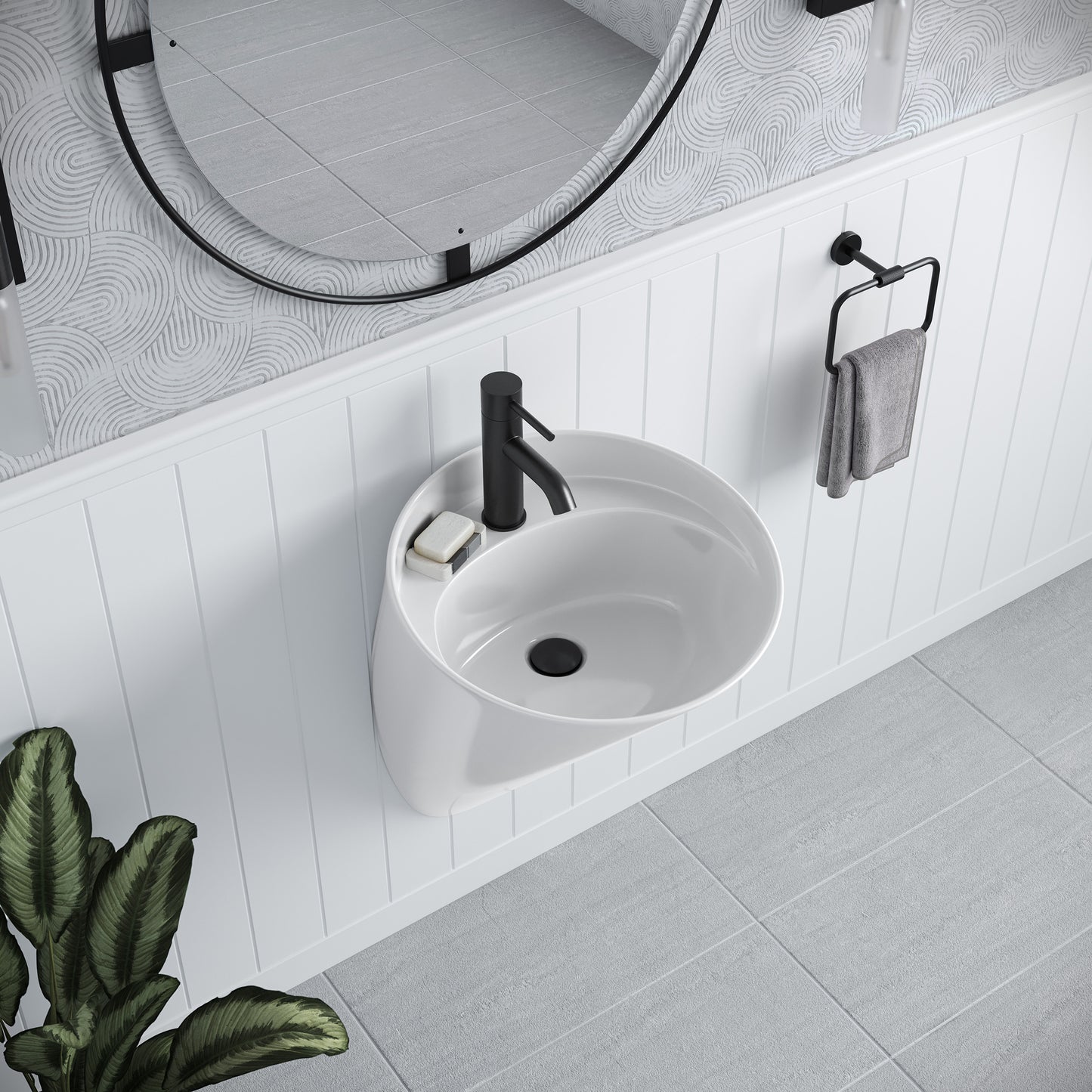 Swiss Madison, Calice 18" Wall-Mount Bathroom Sink